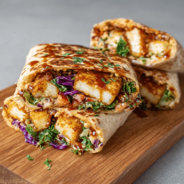 Hot Honey Halloumi Crunch Wrap Recipe