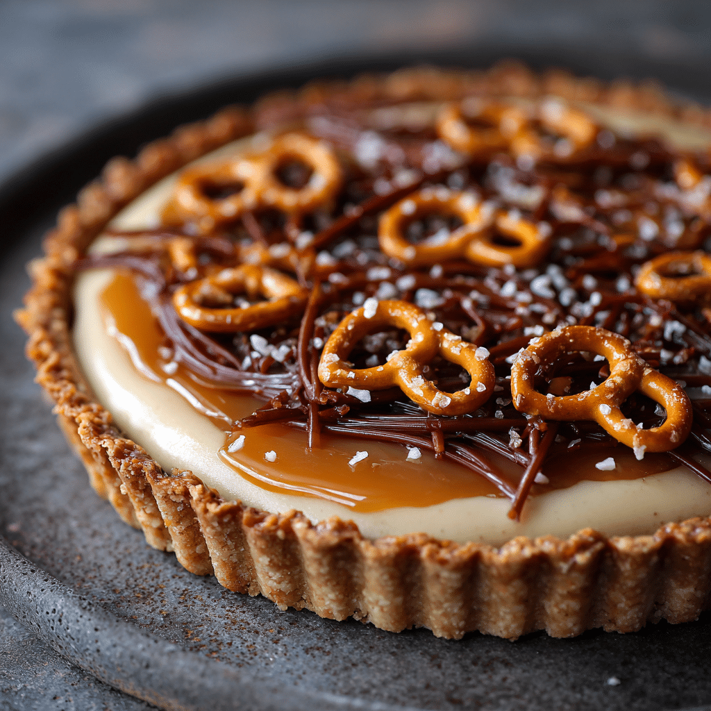 Salted Caramel Pretzel Tart Recipe