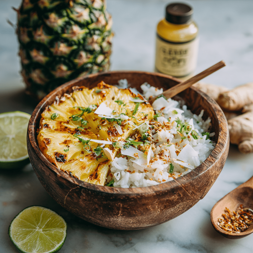 Pineapple Coconut Ginger Rice Bowl Recipe - Recipe Image