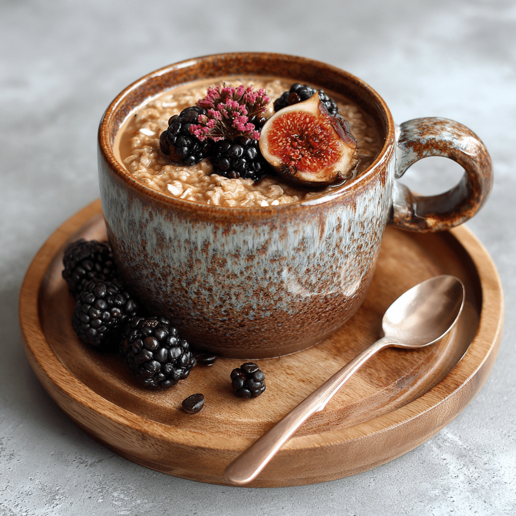 Espresso Date Cream Porridge Recipe - Recipe Image