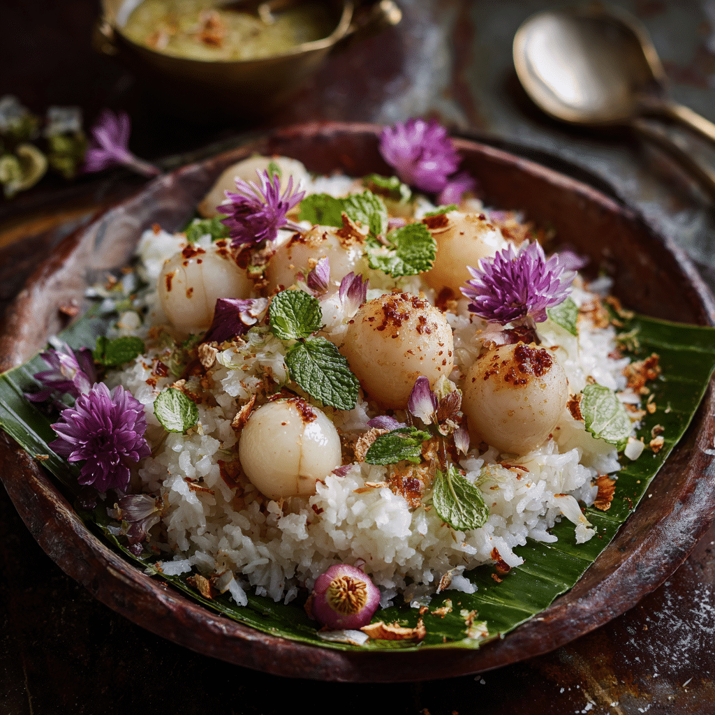 Coconut Lychee Rice Delight Recipe - Recipe Image