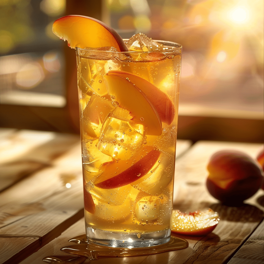 Honey Peach Iced Tea Recipe - Recipe Image