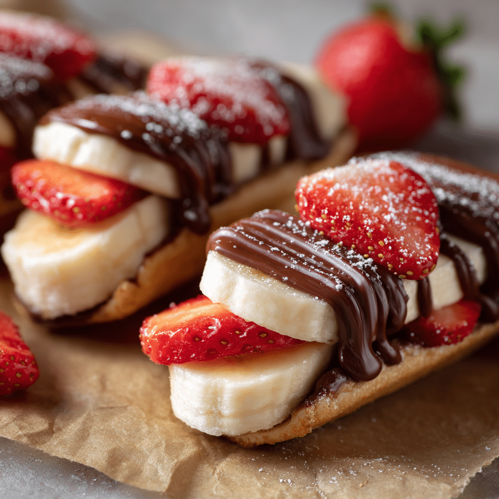 Frozen Banana Strawberry Yogurt Sandwiches Recipe - Recipe Image