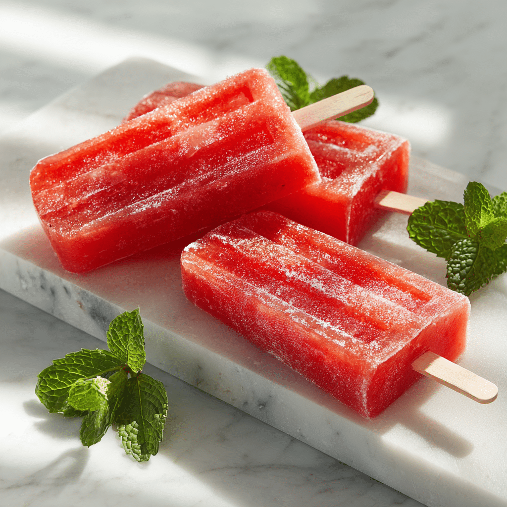 Watermelon Slush Pops Recipe - Recipe Image