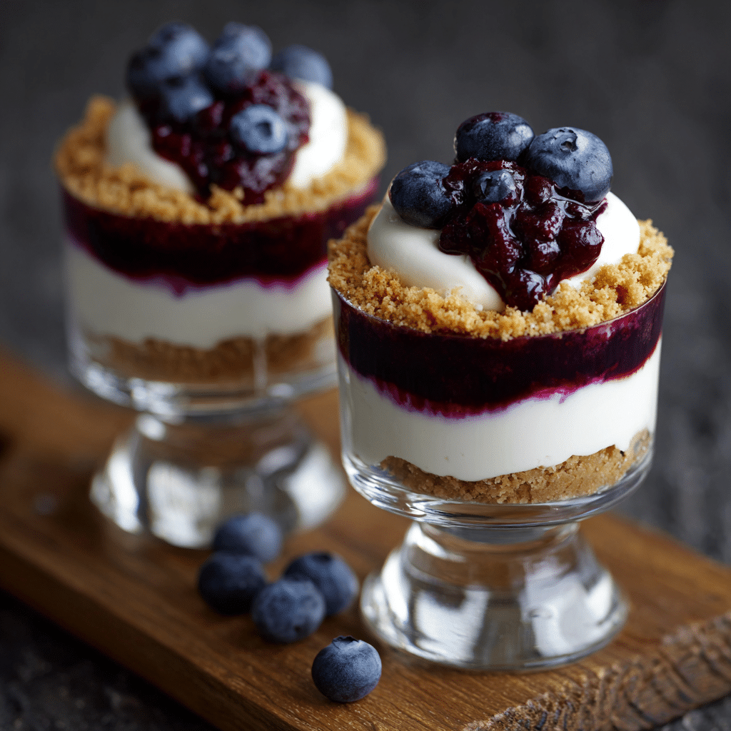 Blueberry Cheesecake Parfait with Graham Crust Recipe - Recipe Image