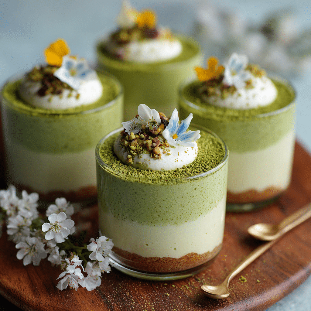Matcha White Chocolate Mousse Cups Recipe - Recipe Image