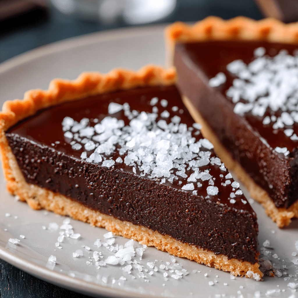 Dark Chocolate Tart with Olive Oil & Sea Salt Recipe - Recipe Image