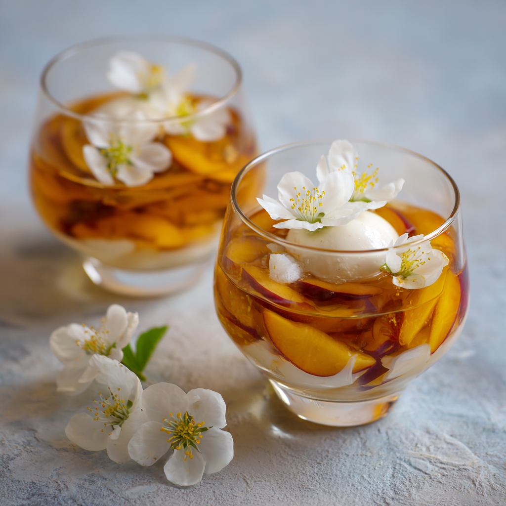 White Peach & Jasmine Tea Verrine Recipe - Recipe Image