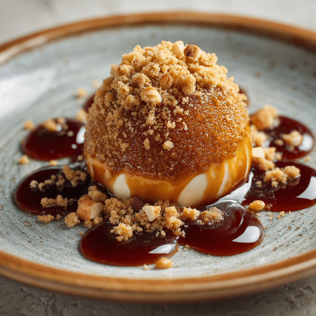 Caramel Drop with Almond Crumb Recipe - Recipe Image