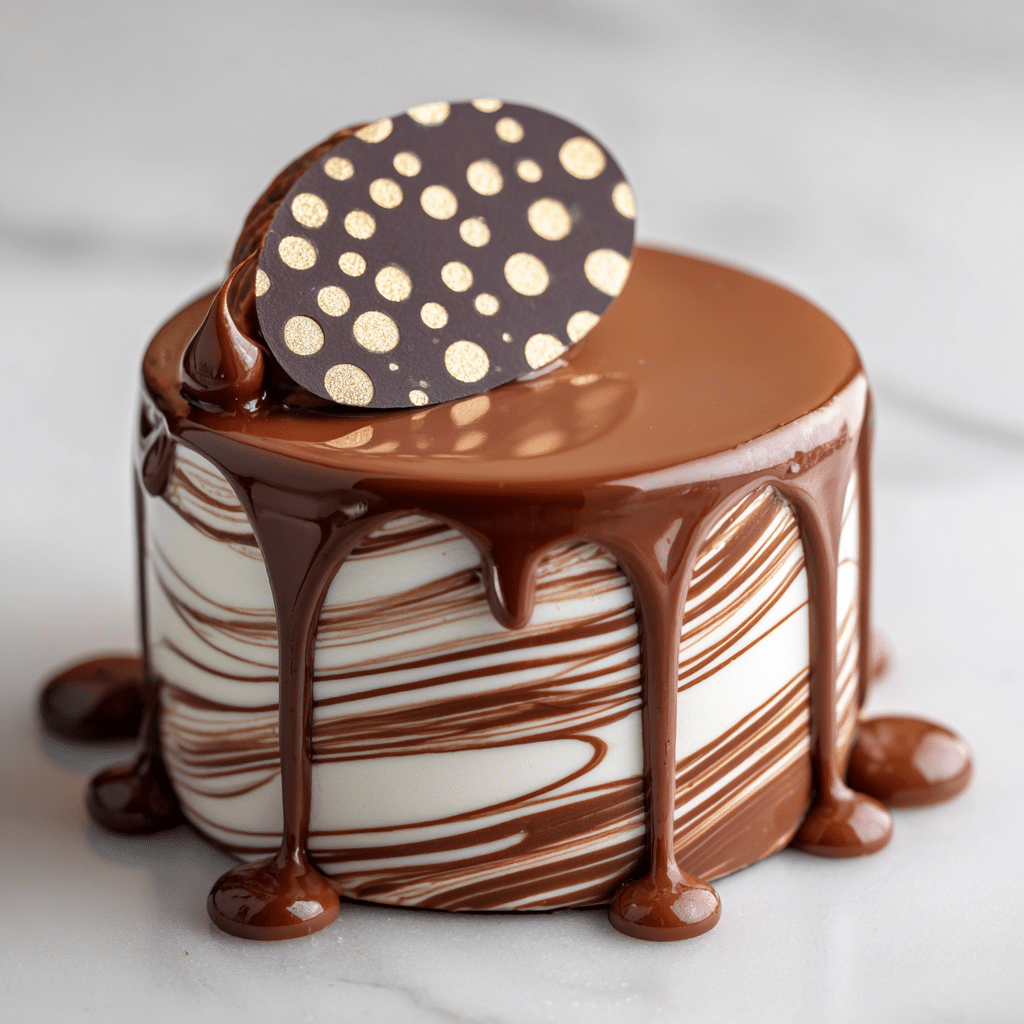 Chocolate Line with Cream Dot Recipe - Recipe Image