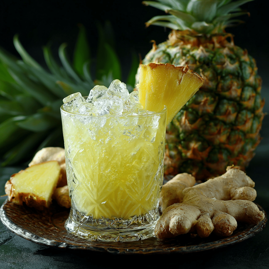 Pineapple Ginger Ice Drink Recipe - Recipe Image