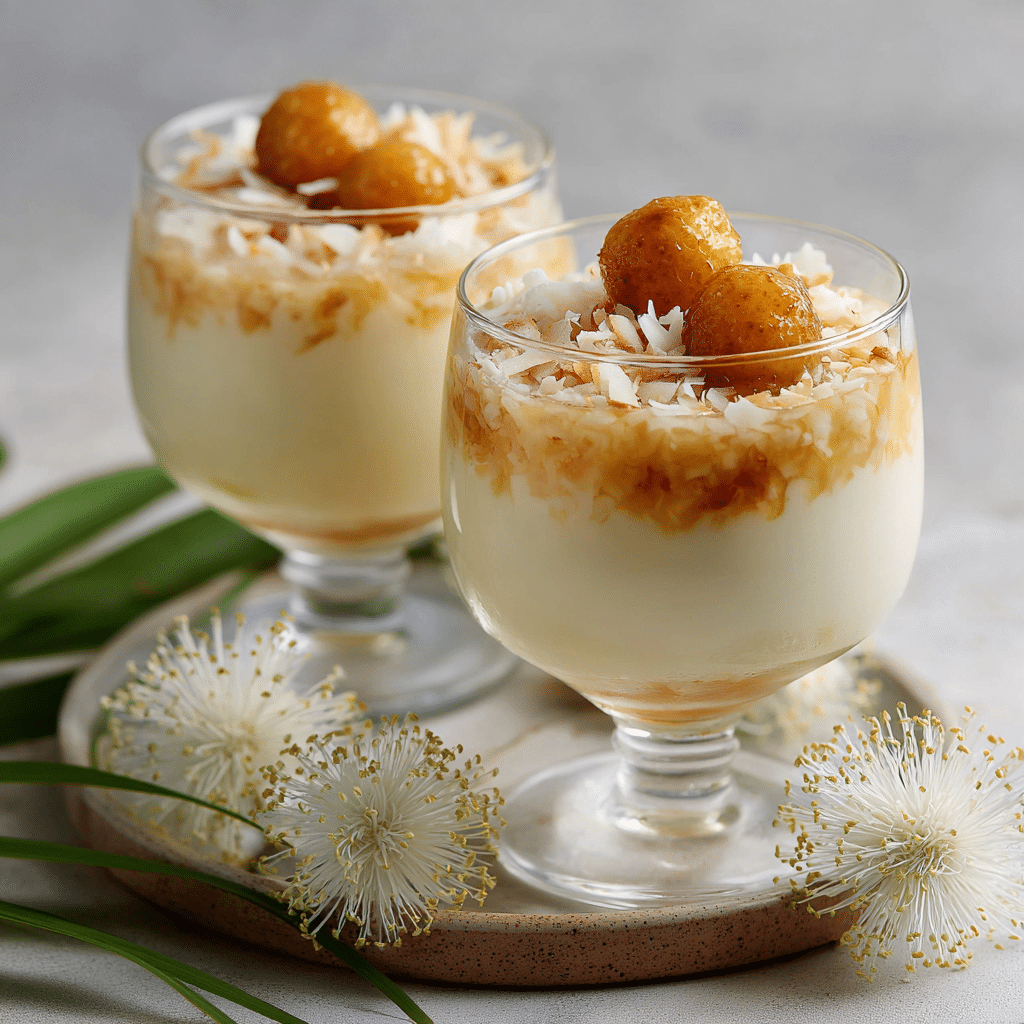 Lychee Coconut Glass Dessert Recipe - Recipe Image