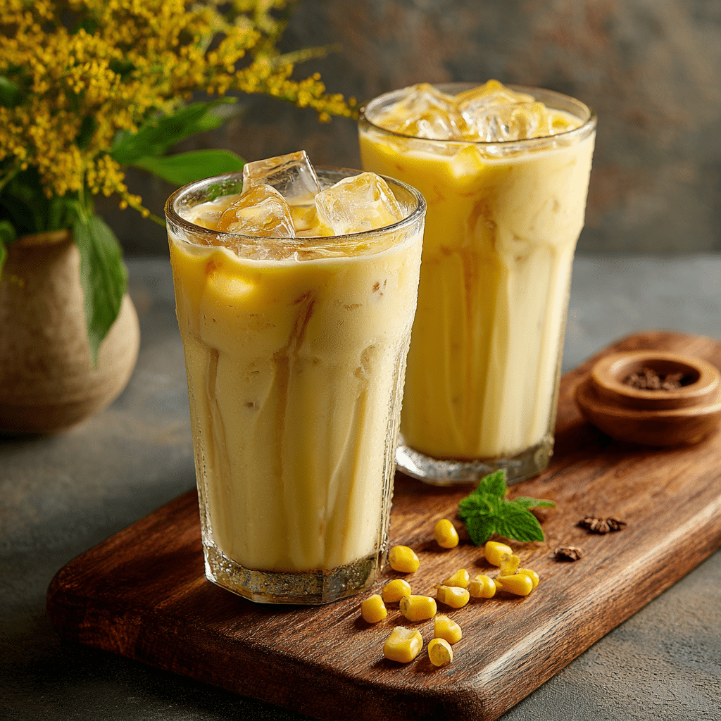 Iced Corn & Vanilla Salted Cream Drink Recipe - Recipe Image
