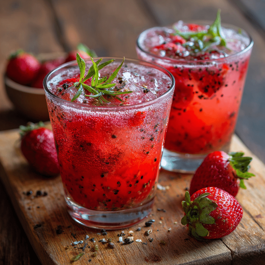 Strawberry & Black Pepper Savory Cooler Recipe - Recipe Image