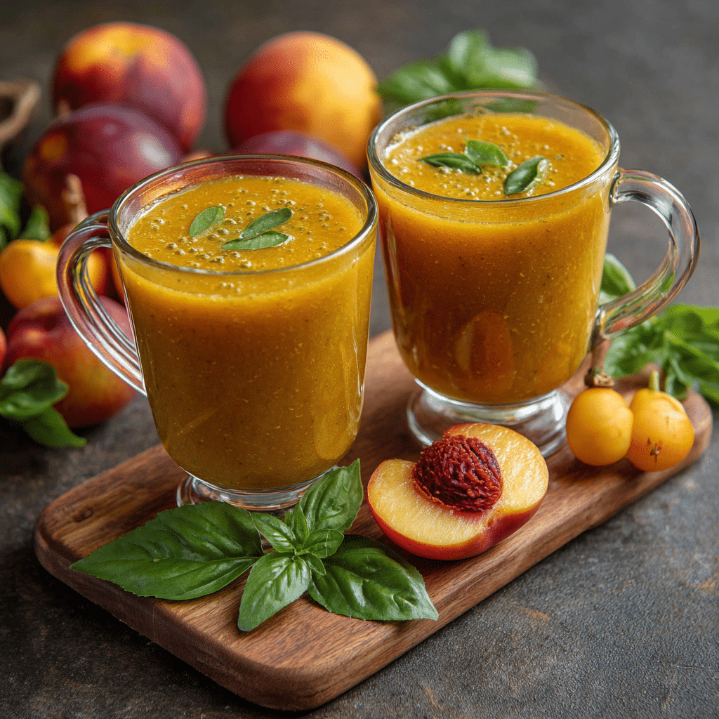 Golden Tomato & Peach Savory Nectar Recipe - Recipe Image