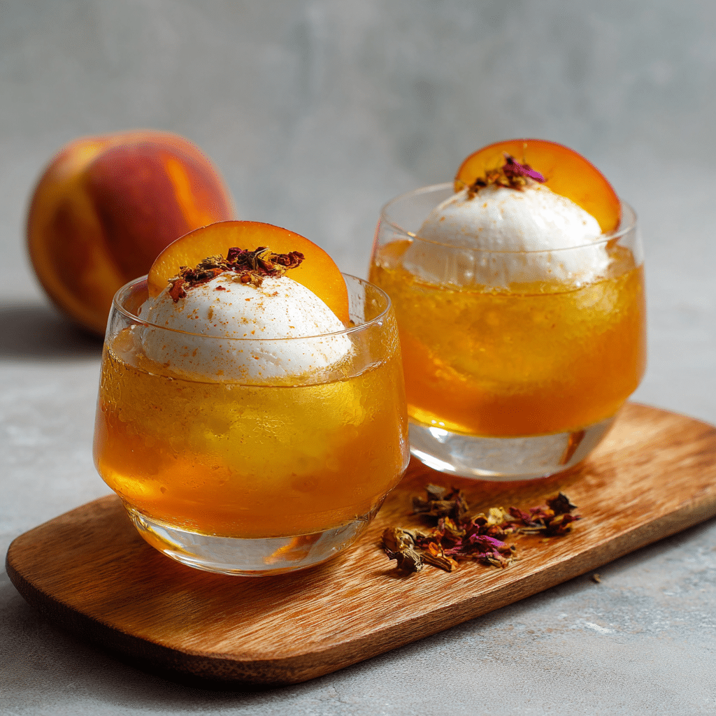 Peach Burrata Smooth Savory Drink Recipe - Recipe Image