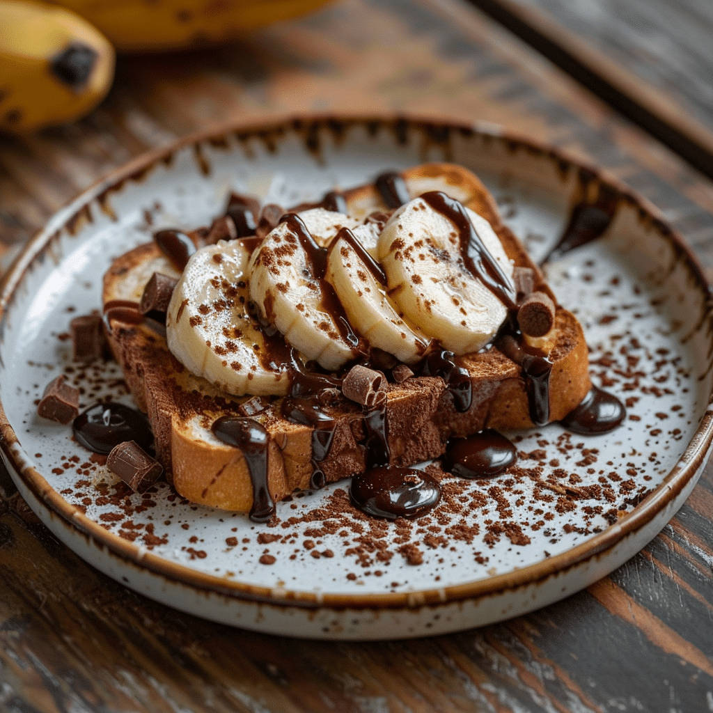 Chocolate Banana Toast Recipe - Recipe Image