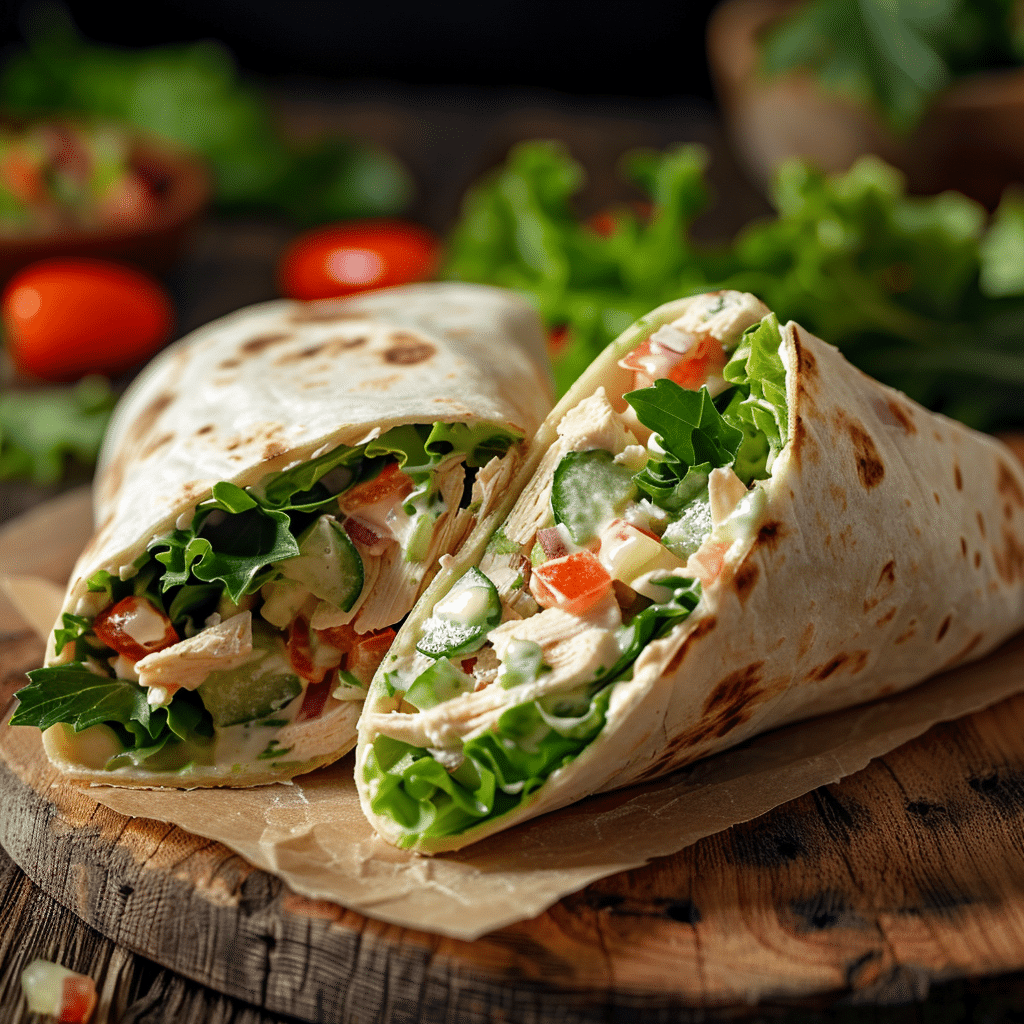Quick Chicken Salad Wrap Recipe - Recipe Image