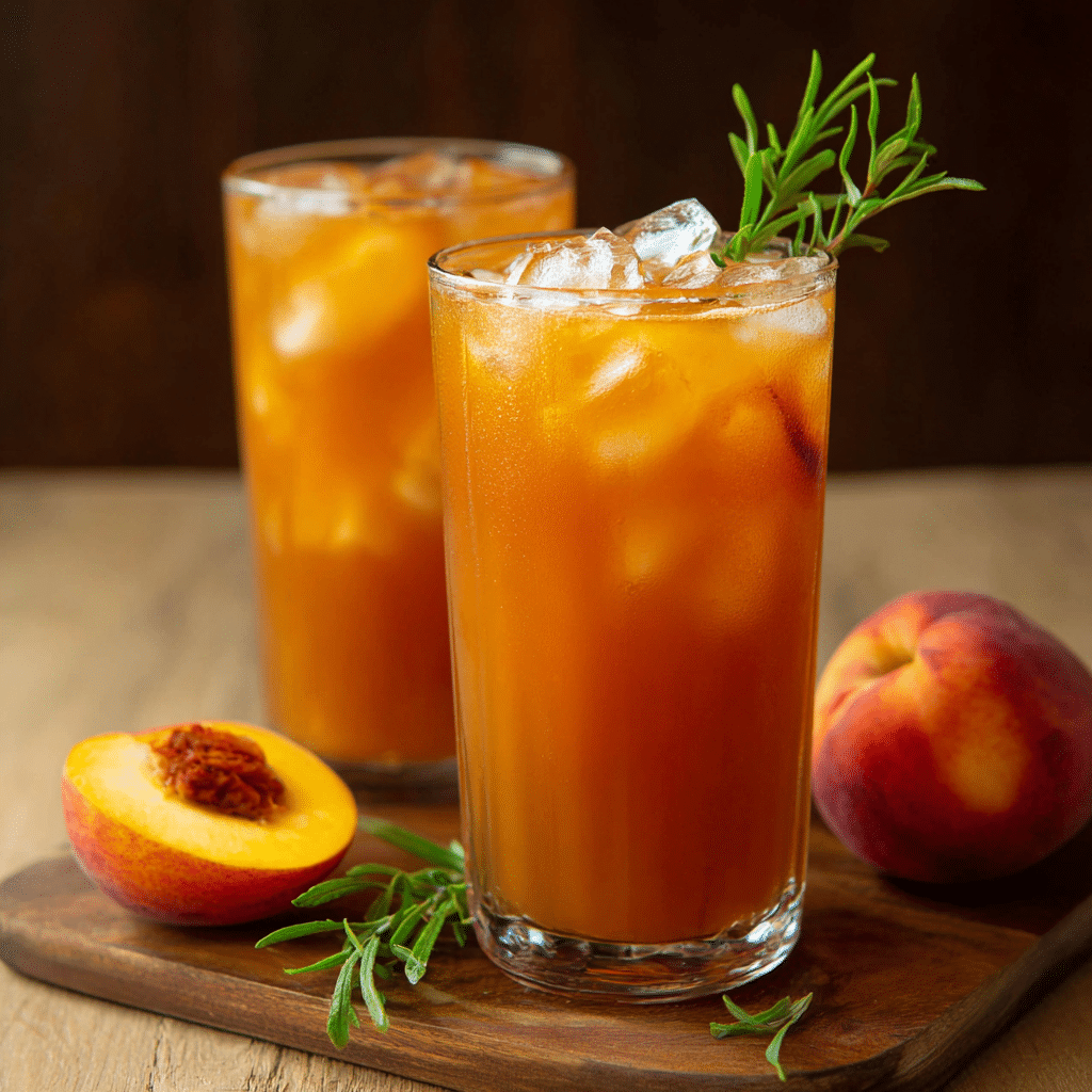 Iced Peach Tea Juice Recipe - Recipe Image