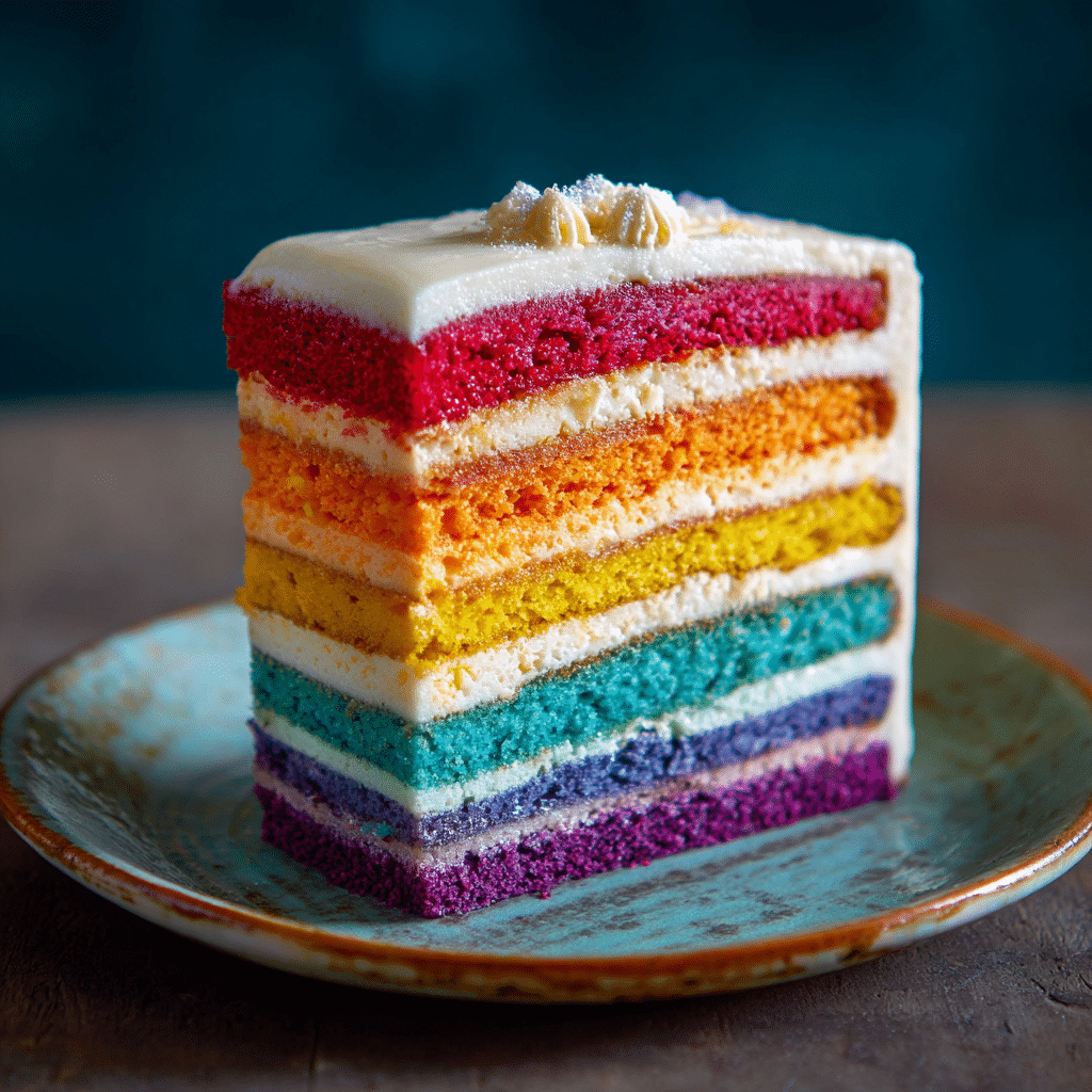 Rainbow Layer Cake Recipe - Recipe Image