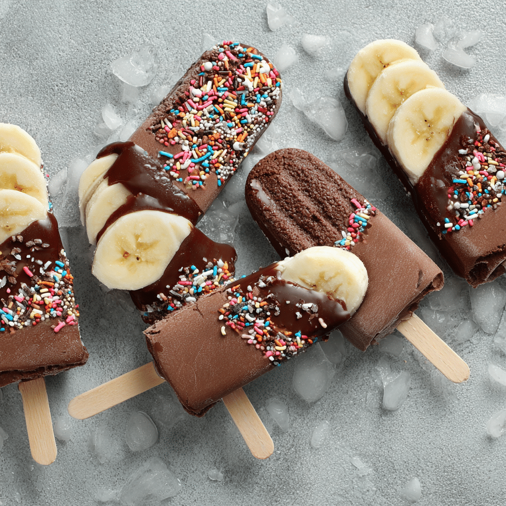 Frozen Chocolate Banana Pops Recipe - Recipe Image