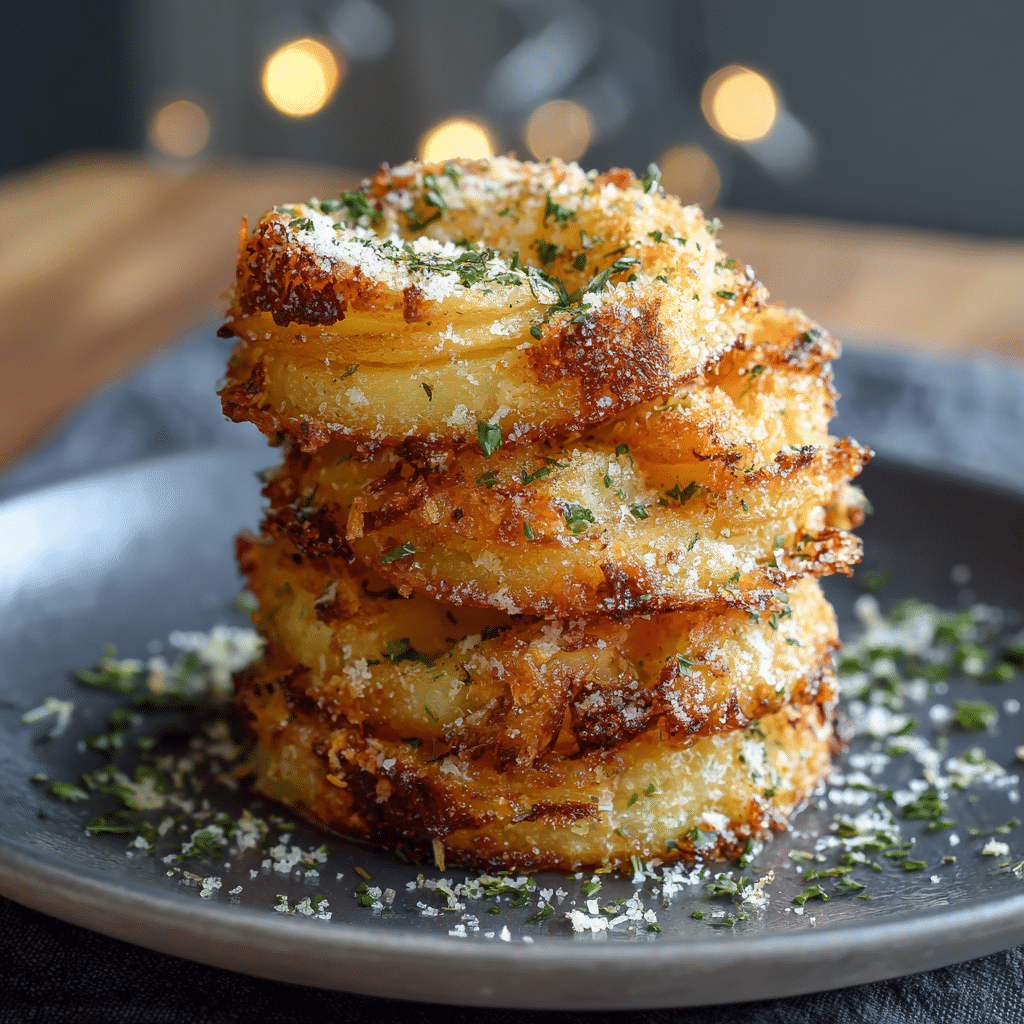 Parmesan Crusted Potato Towers Recipe - Recipe Image