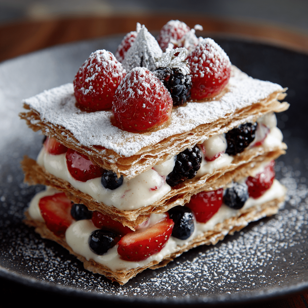 Vanilla Berry Mille-Feuille Recipe - Recipe Image