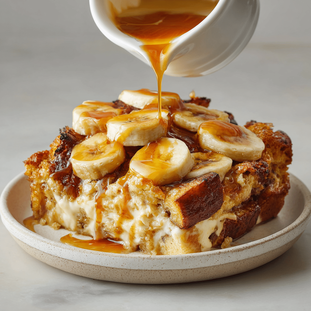 Caramel Banana Bread Pudding Recipe - Recipe Image