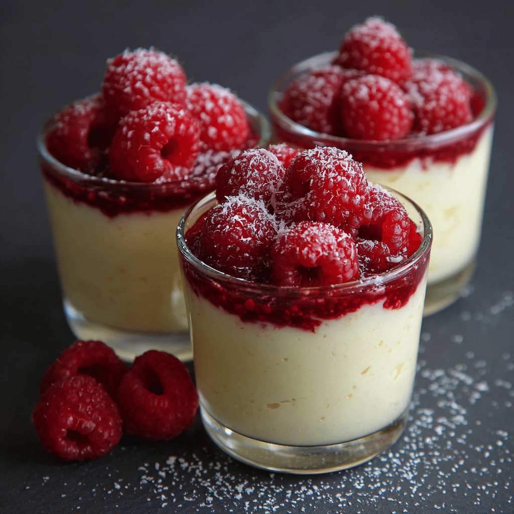 White Chocolate Rice Mousse with Raspberry Air Recipe - Recipe Image