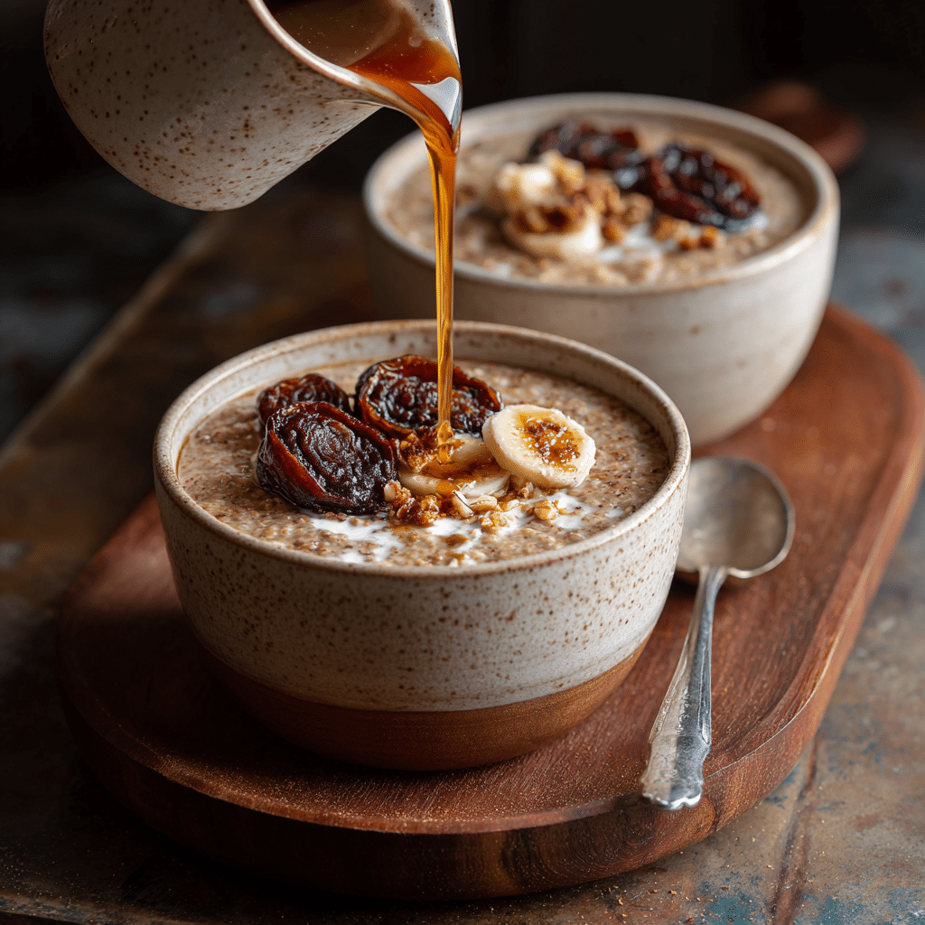 Espresso Date Cream Porridge Recipe - Recipe Image
