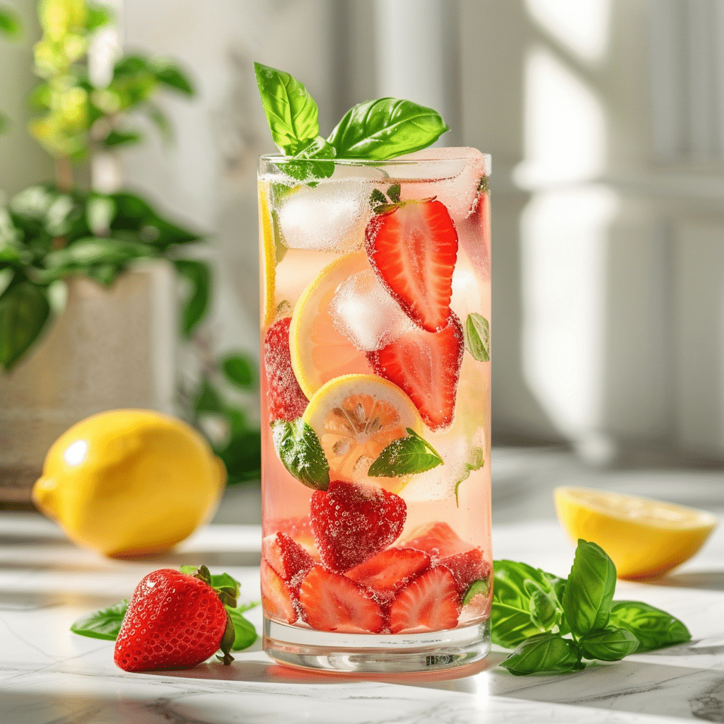 Strawberry Basil Lemonade Recipe - Recipe Image