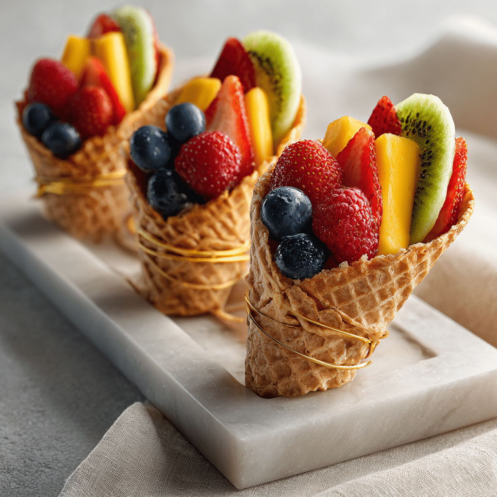 Mini Fruit Waffle Cones Recipe - Recipe Image
