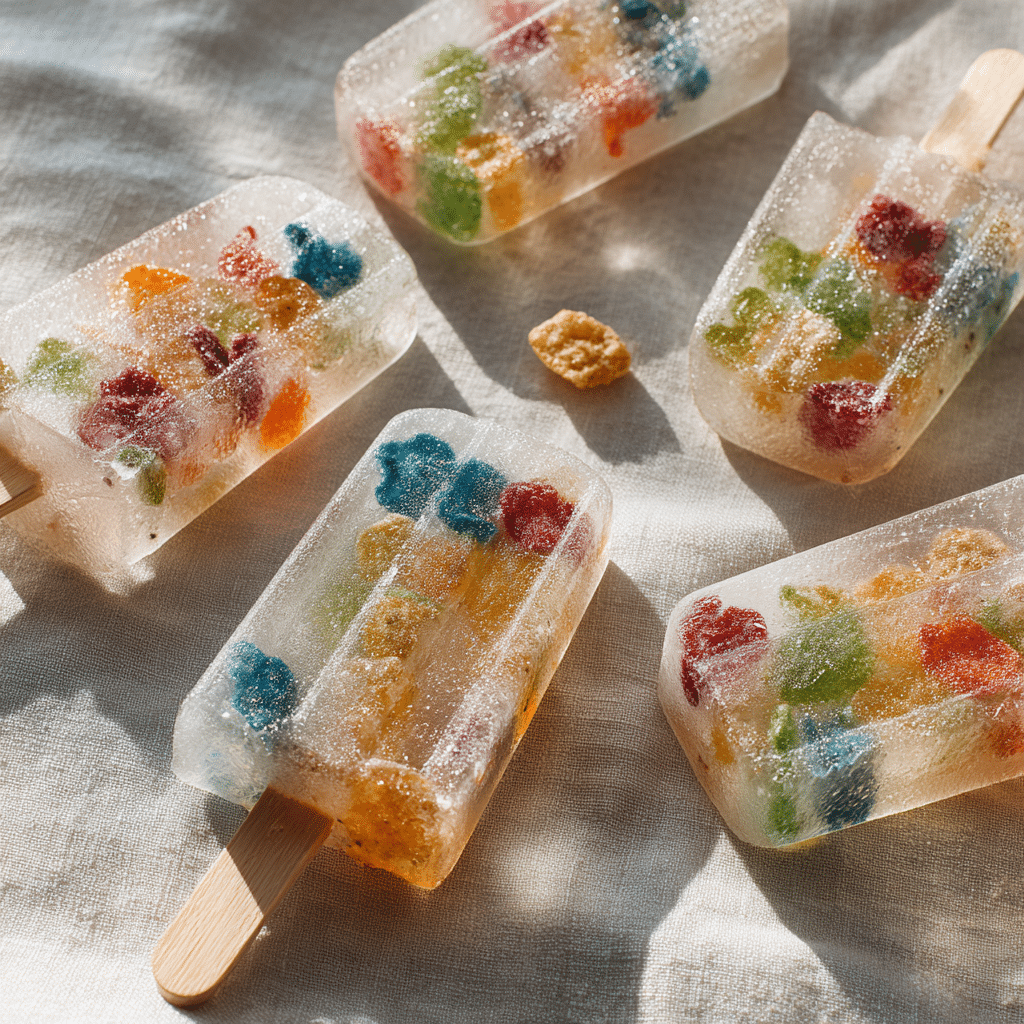 Fruity Cereal Popsicles Recipe - Recipe Image