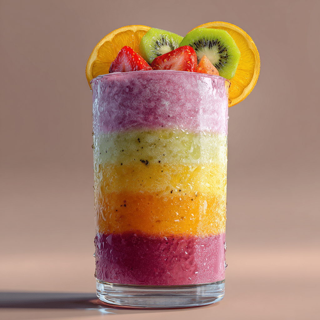 Rainbow Smoothie Ice Layers Recipe - Recipe Image