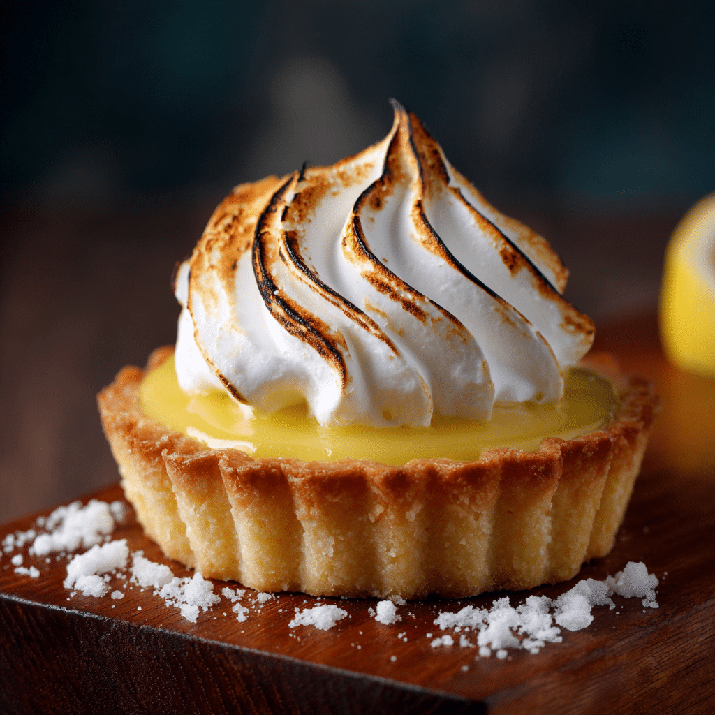 Lemon Curd Tart with Torched Italian Meringue Recipe - Recipe Image