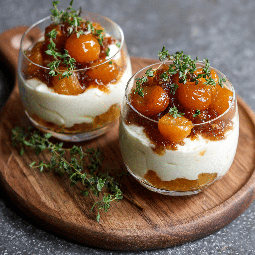 Apricot Thyme Compote with Mascarpone Cream Recipe