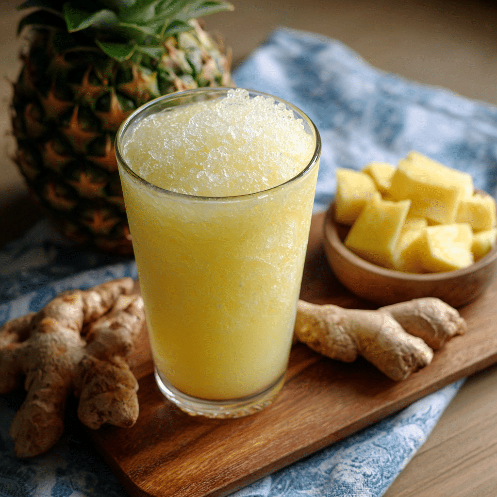Pineapple Ginger Ice Drink Recipe - Recipe Image