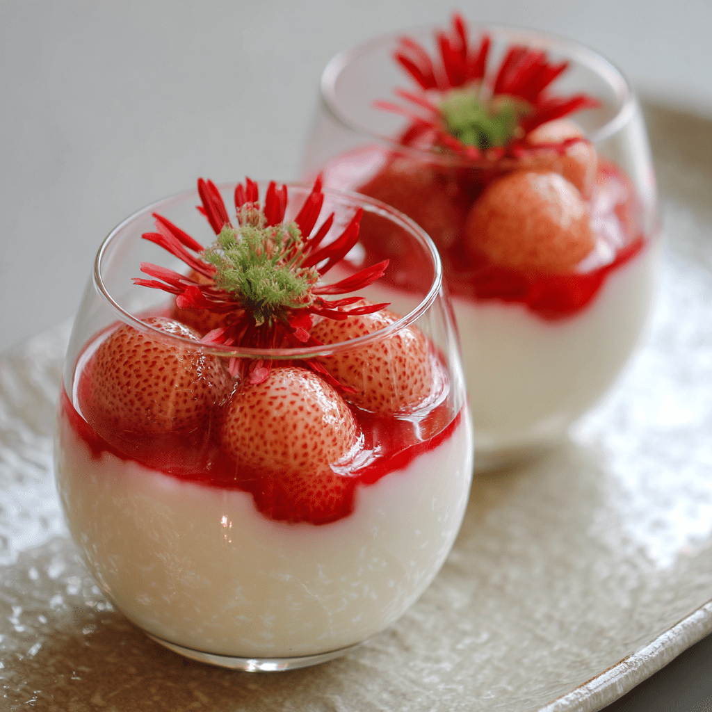Lychee Coconut Glass Dessert Recipe - Recipe Image