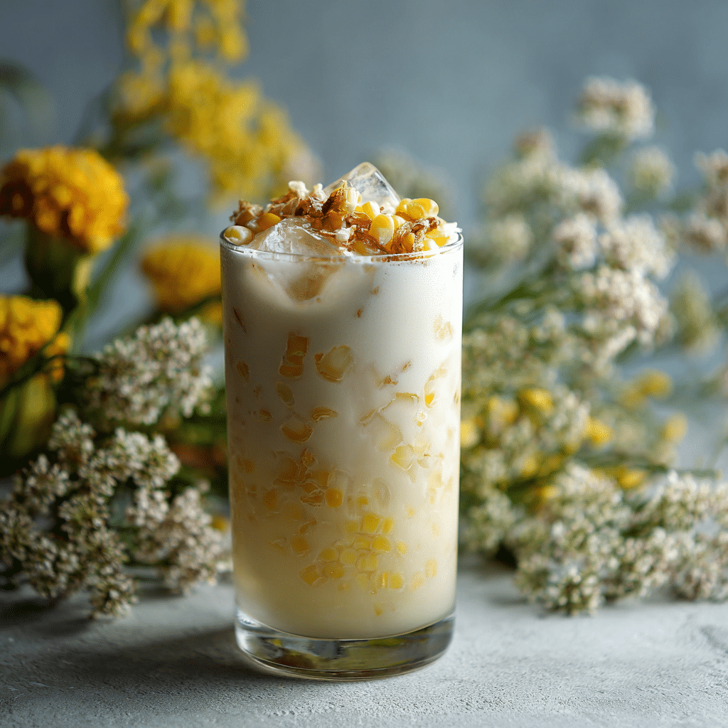 Iced Corn & Vanilla Salted Cream Drink Recipe - Recipe Image