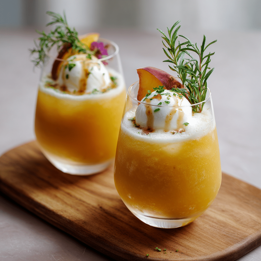 Peach Burrata Smooth Savory Drink Recipe - Recipe Image