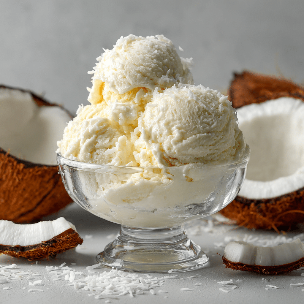 Coconut Ice Cream Recipe - Recipe Image