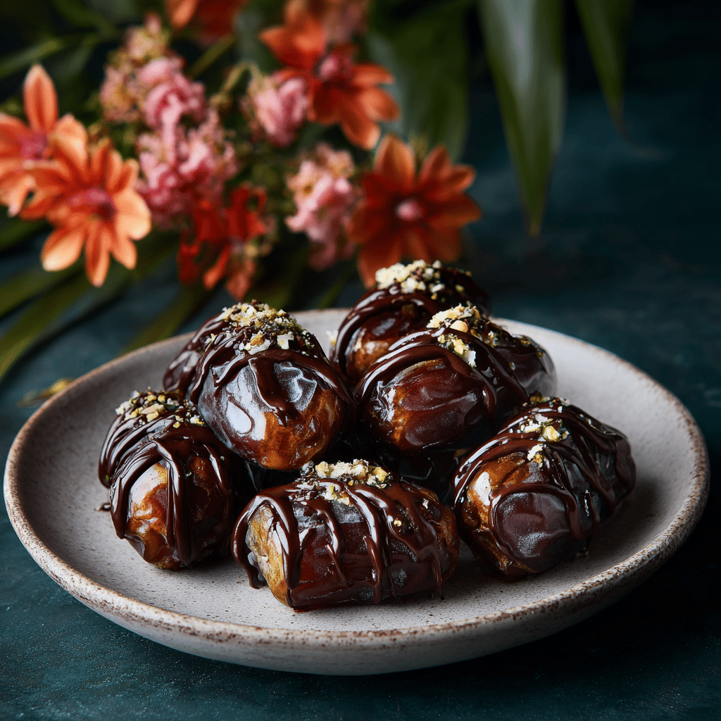 Stuffed Dates with Chocolate - Recipe Image