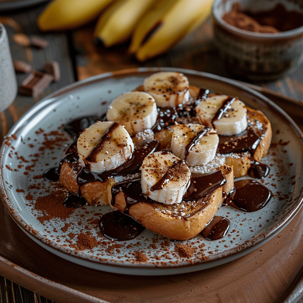 Chocolate Banana Toast Recipe - Recipe Image