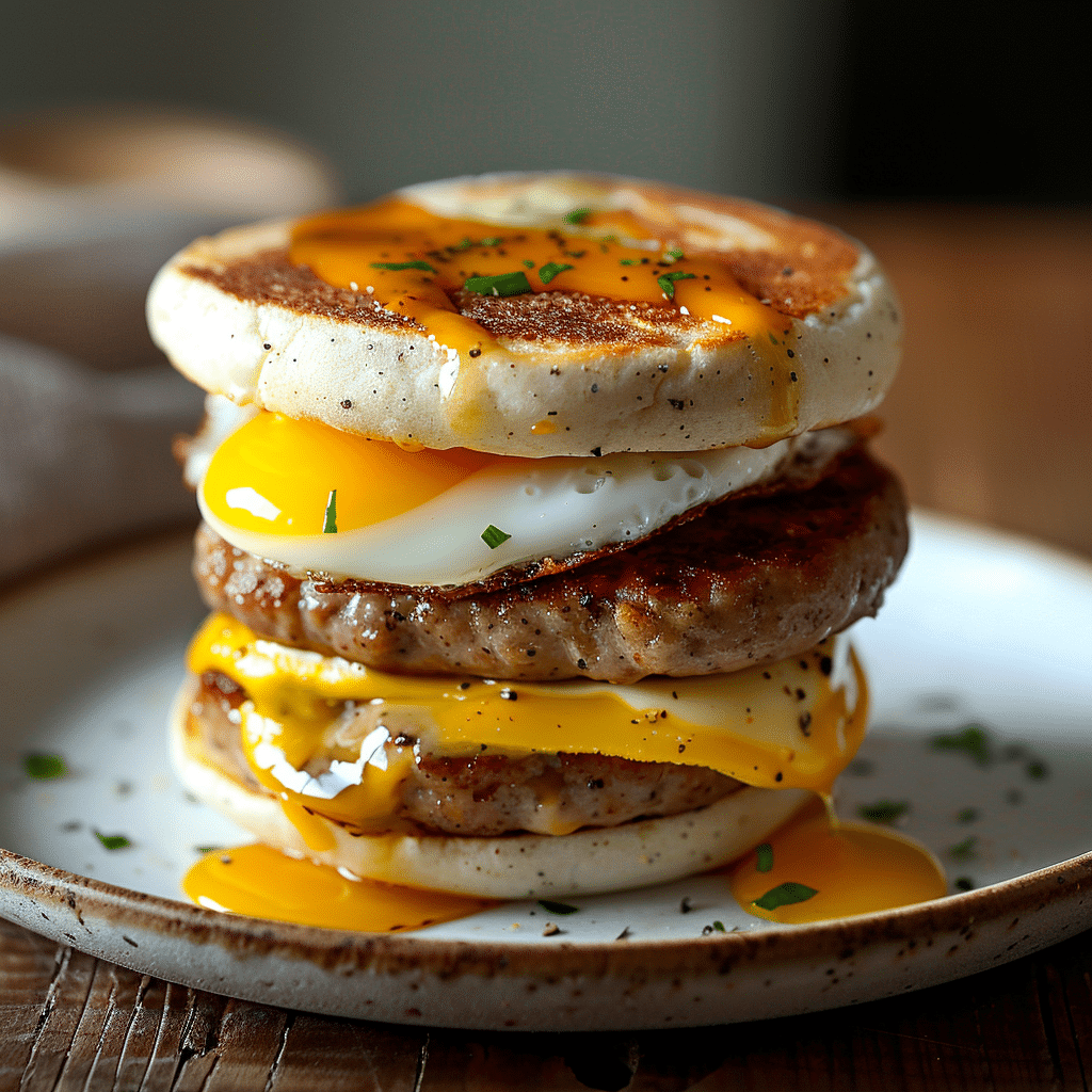 Sausage Egg Muffin Recipe - Recipe Image