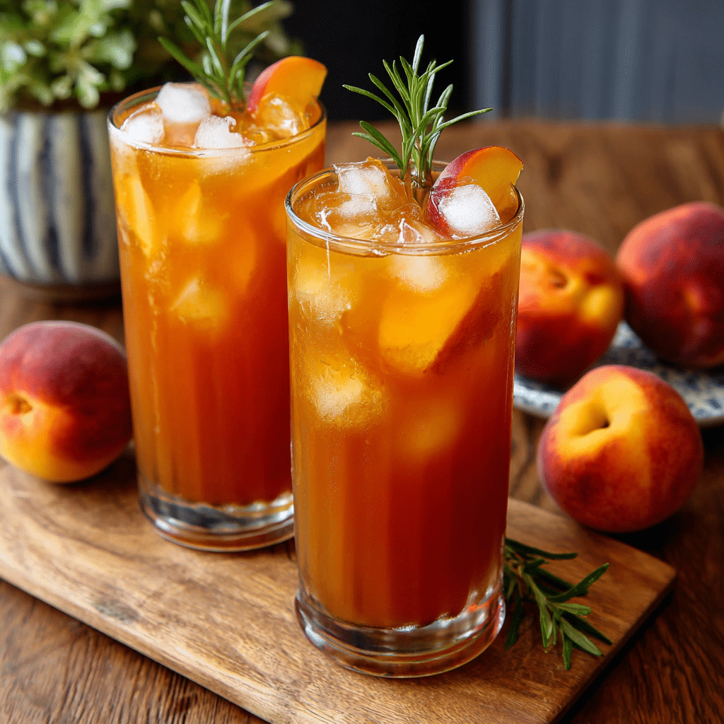 Iced Peach Tea Juice Recipe - Recipe Image