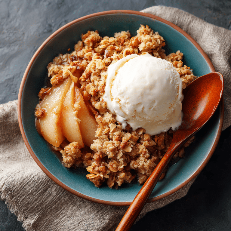 Maple Cinnamon Pear Crumble Recipe