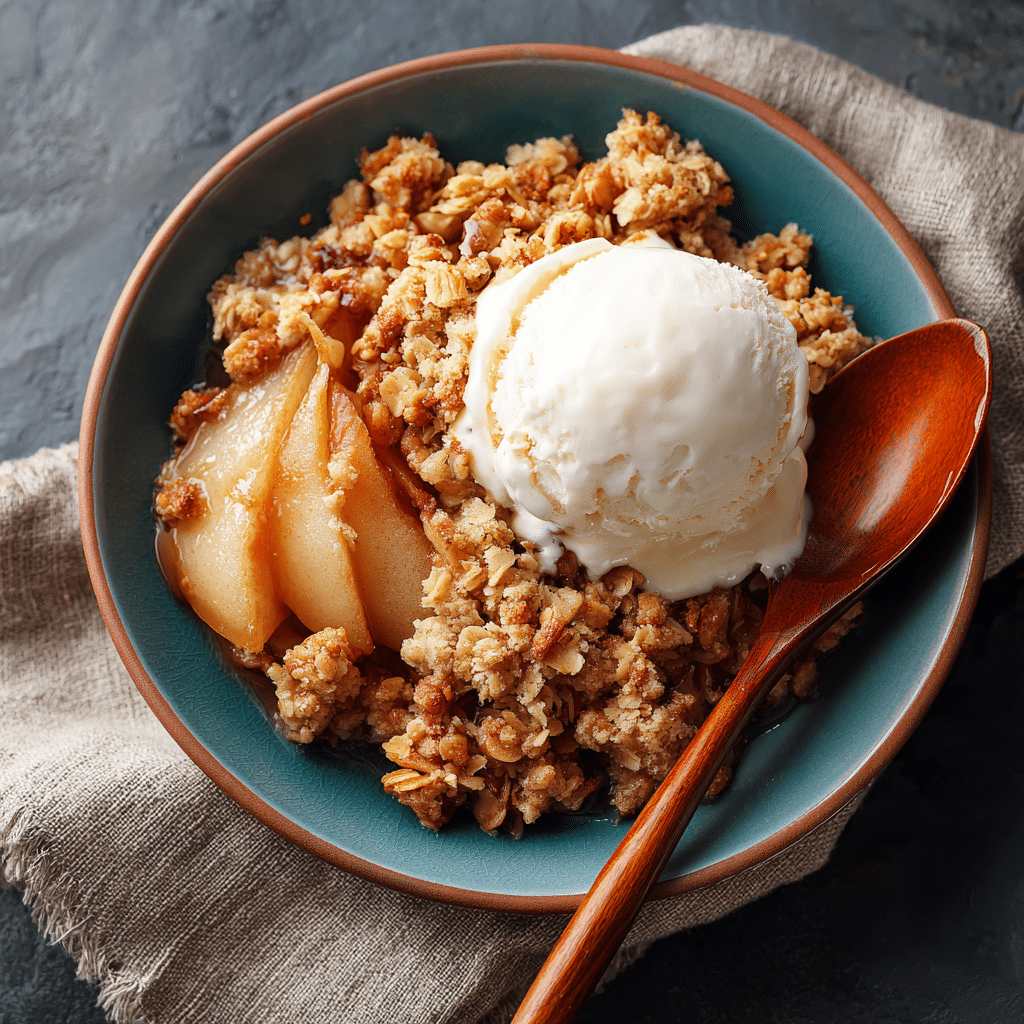 Maple Cinnamon Pear Crumble Recipe