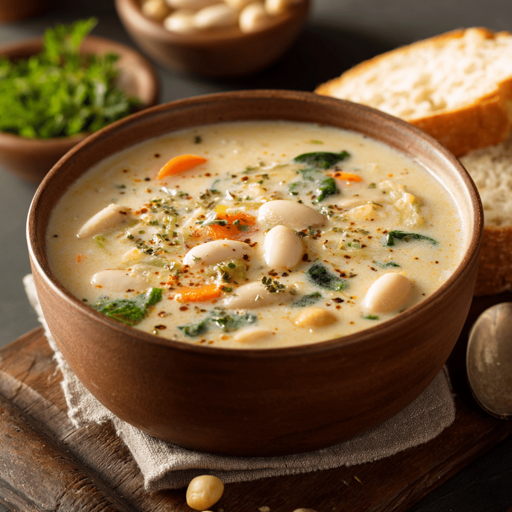 Creamy Tuscan White Bean Soup Recipe - Recipe Image