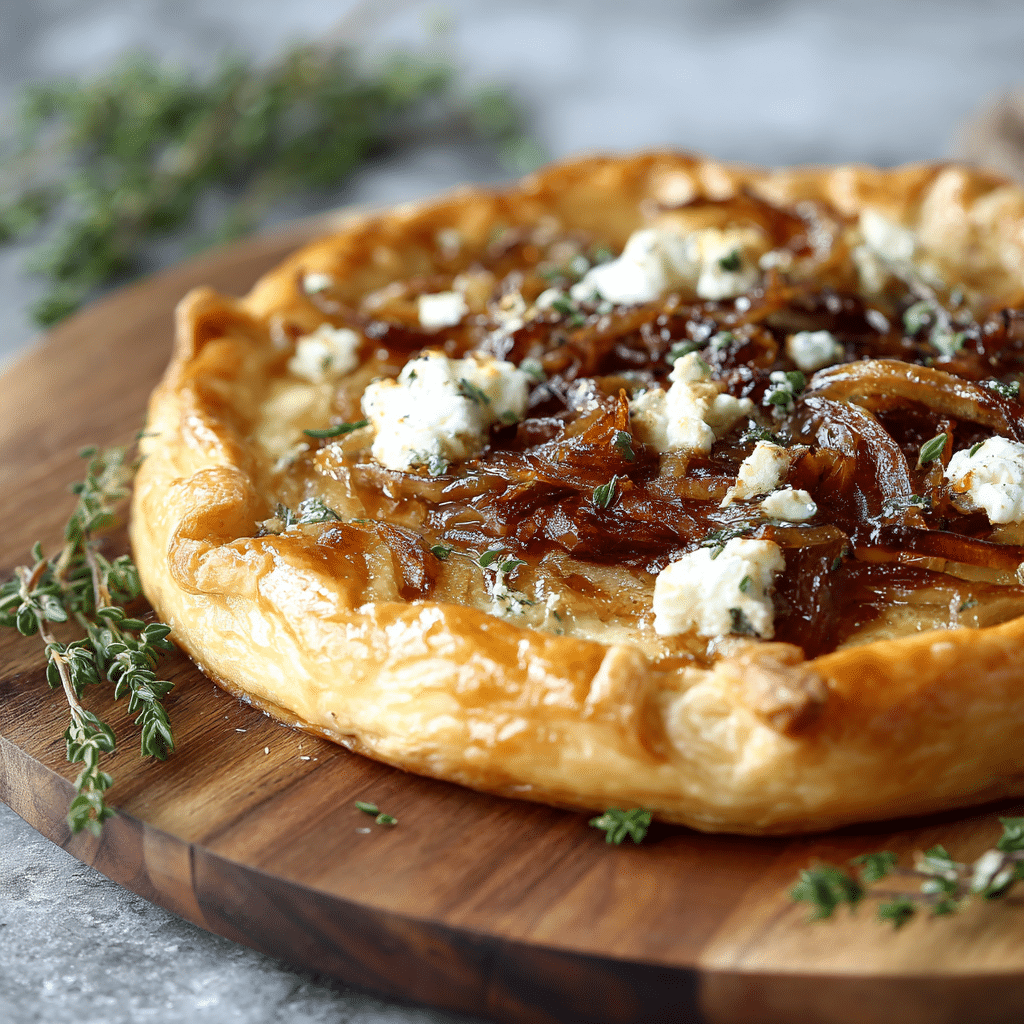 Caramelized Onion & Goat Cheese Tart Recipe - Recipe Image