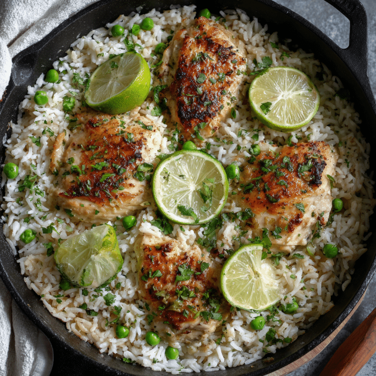 Coconut Lime Chicken Rice Skillet Recipe